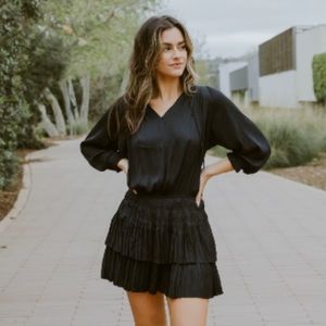LAURENT PLEATED DRESS